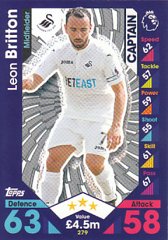 Leon Britton Swansea City 2016/17 Topps Match Attax #279